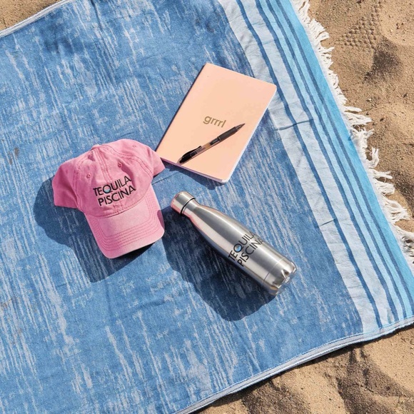 Blue Indigo Turkish Towel Wrap Soft Beach Towel Picnic Blanket Boho NWT - Picture 1 of 6